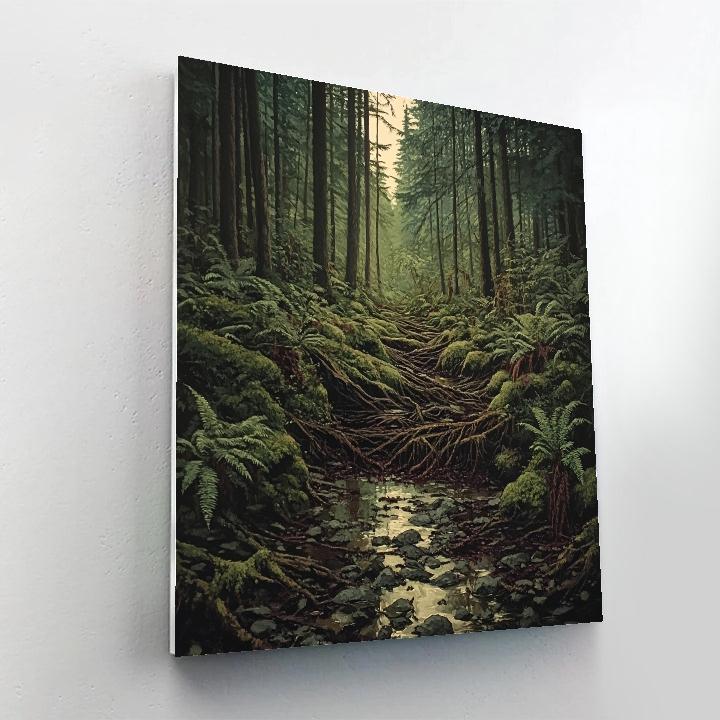 Arthur Lismer Inspired Undergrowth Labyrinth After Rain Painting by numbers kit