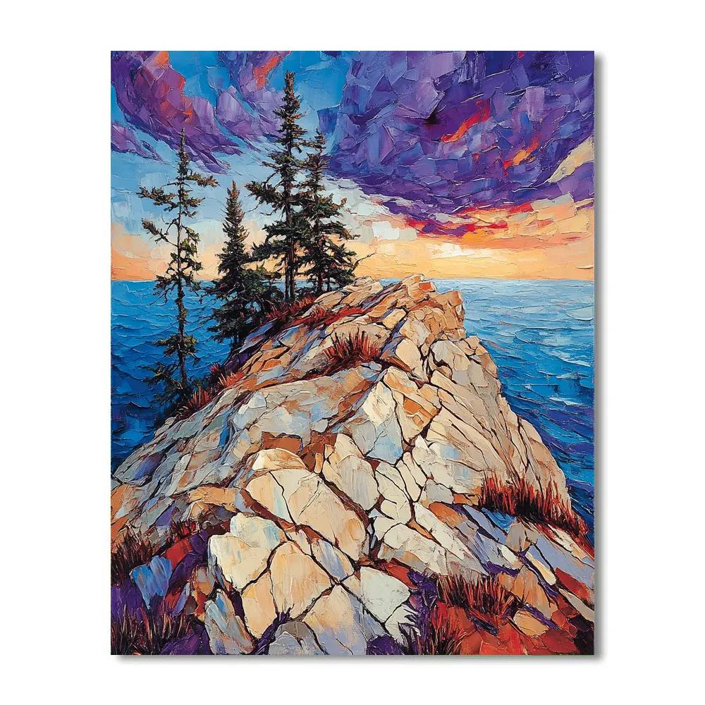 Arthur Lismer Inspired Windswept Ridge At Dusk Number painting