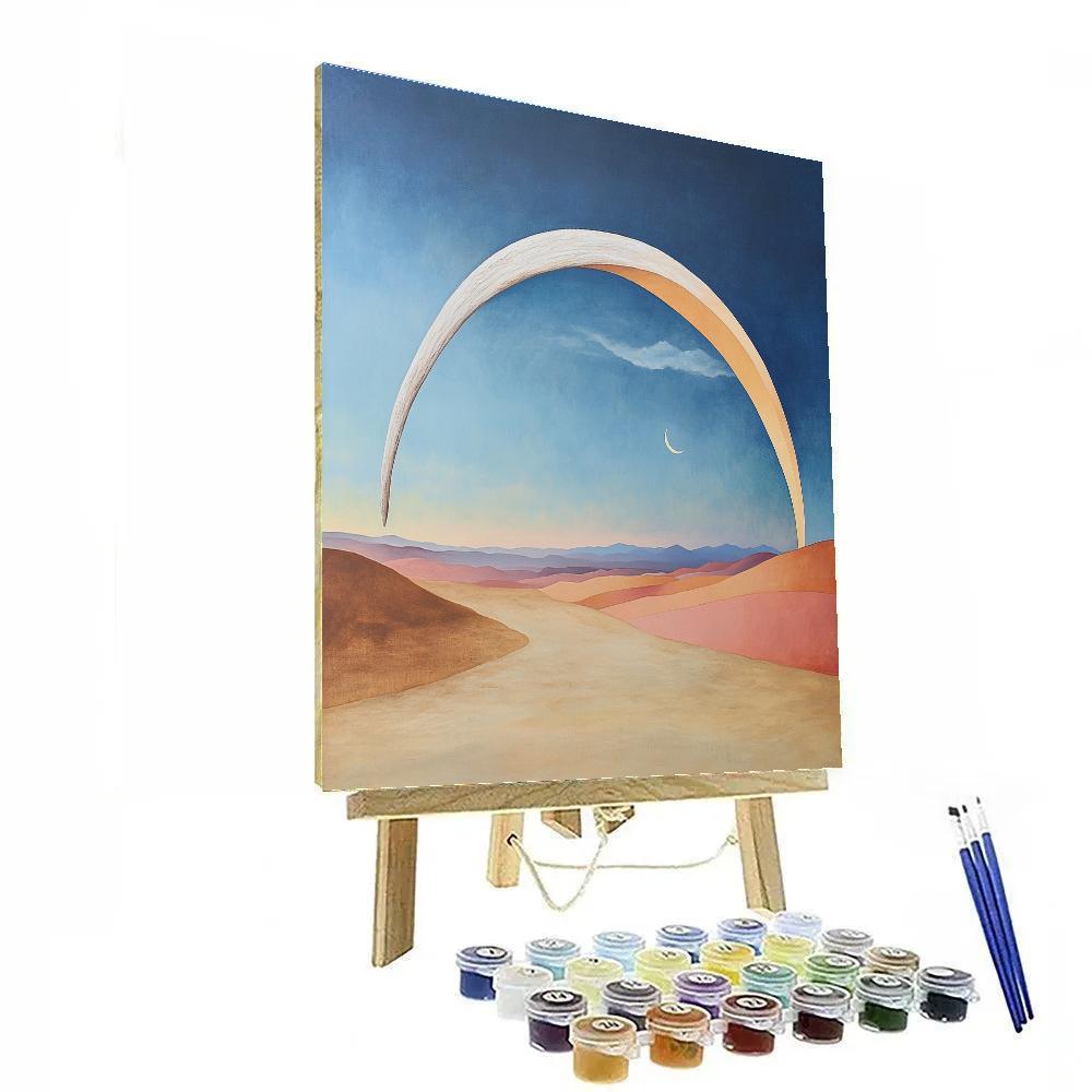 Georgia O Keeffe Inspired Lunar Desert Bone Horizon paint by color