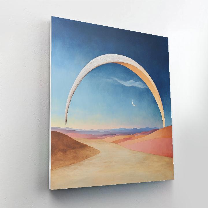 Georgia O Keeffe Inspired Lunar Desert Bone Horizon paint by color