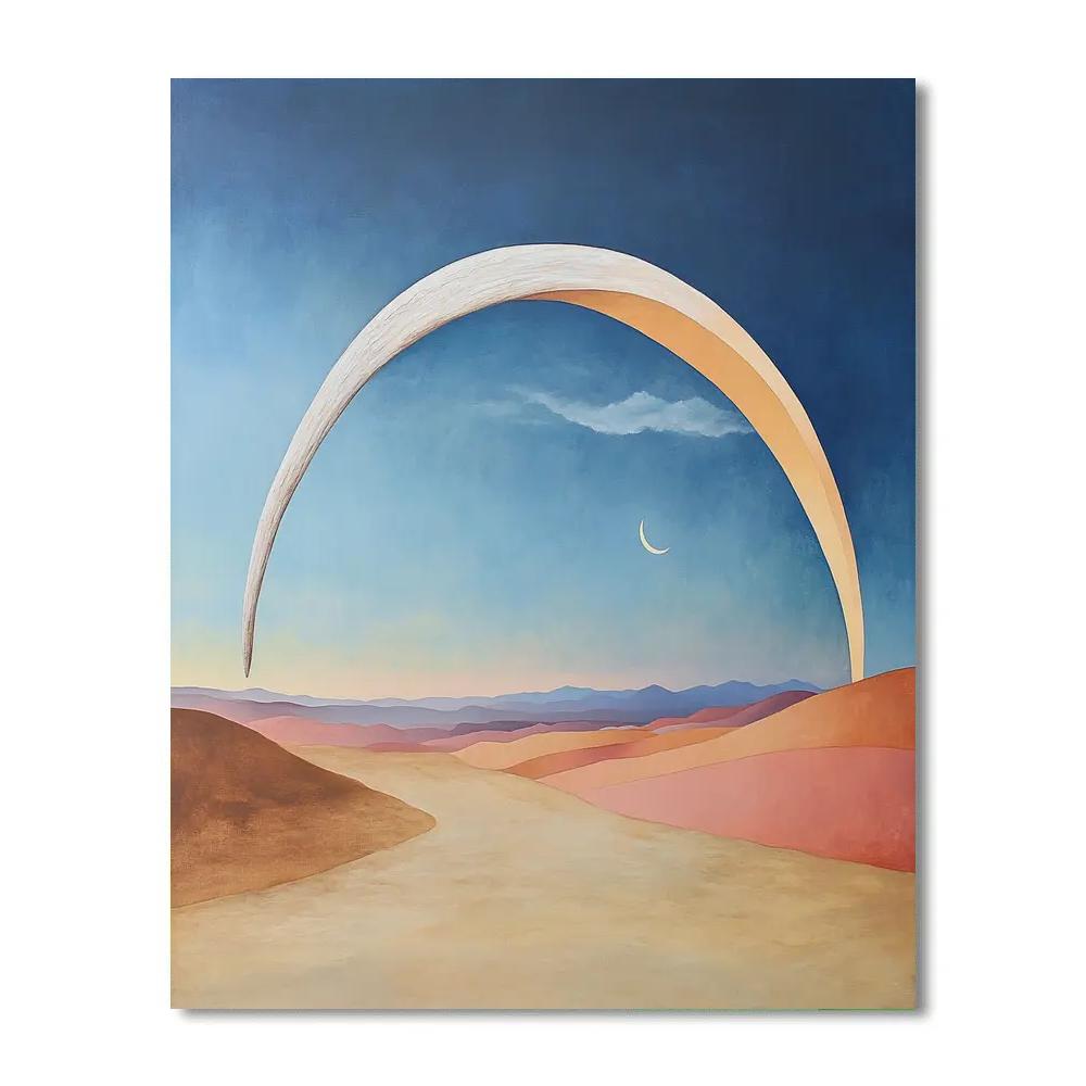 Georgia O Keeffe Inspired Lunar Desert Bone Horizon paint by color