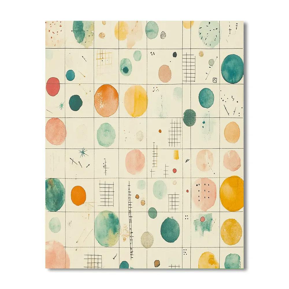 Paul Klee Inspired Planetary Playground DIY paint by numbers