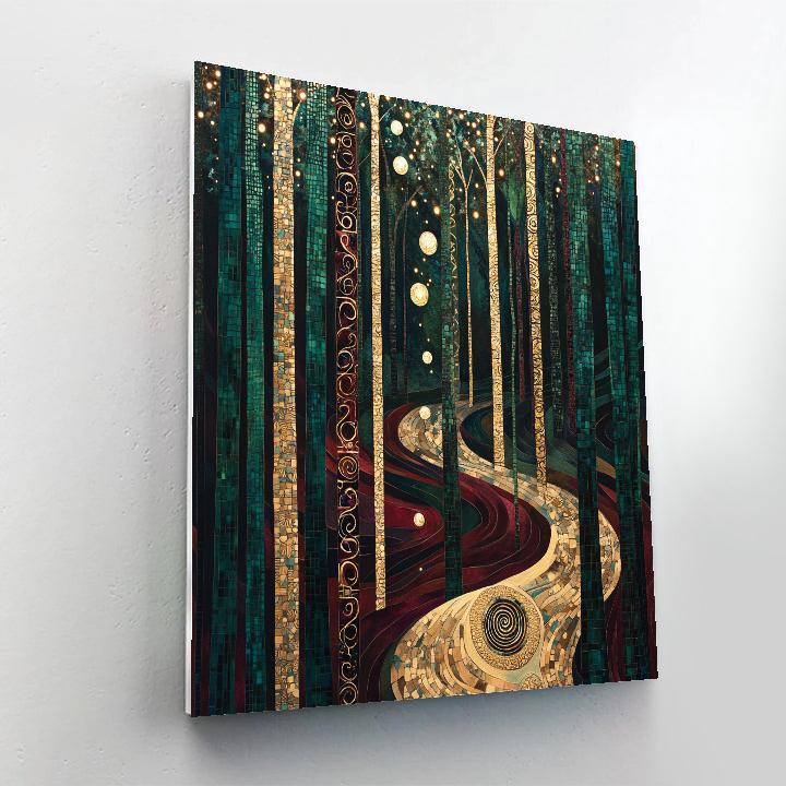 Gustav Klimt Inspired Celestial Forest Reverie Paint by numbers kits