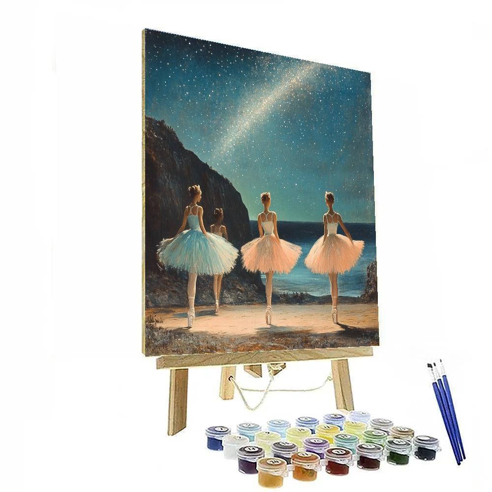 Degas Inspired Ballet Under The Milky Way DIY paint by numbers