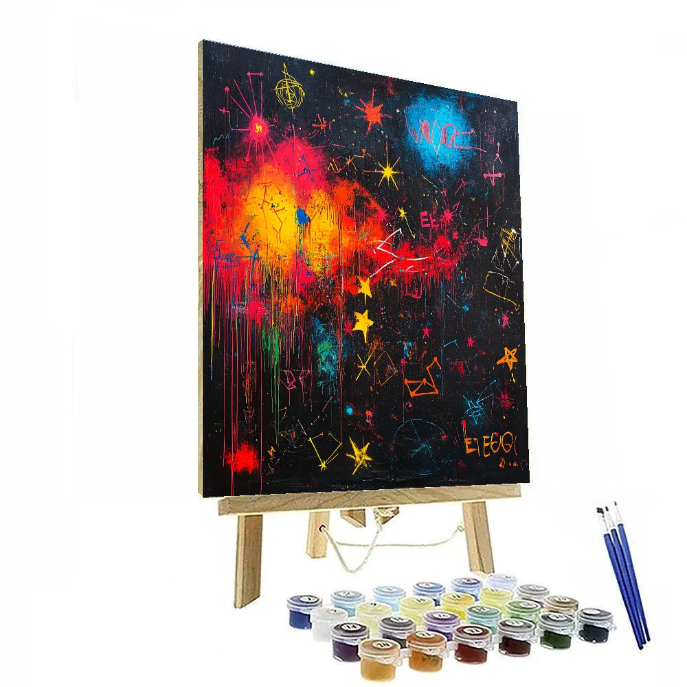 Jean-Michel Basquiat Inspired Cosmic Self Expression Numbered painting kits