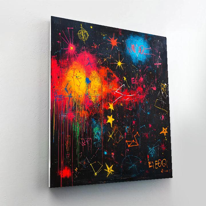 Jean-Michel Basquiat Inspired Cosmic Self Expression Numbered painting kits