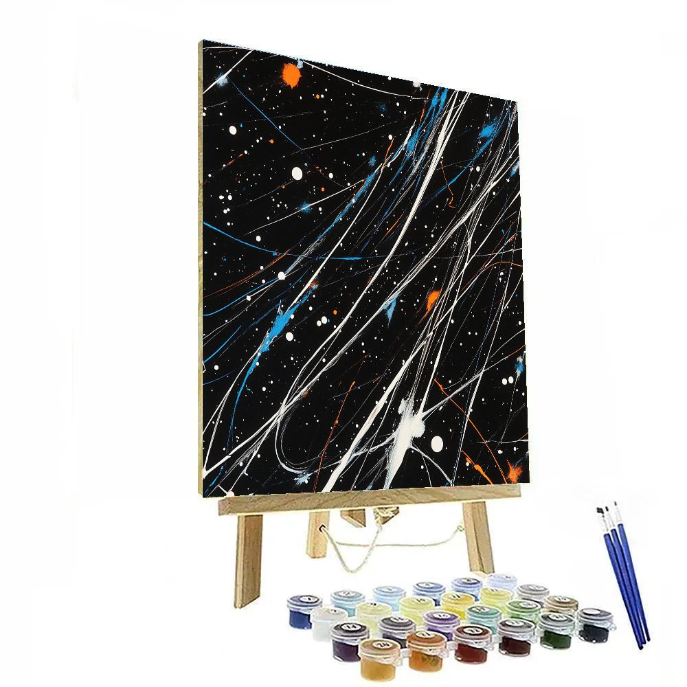 Jackson Pollock Inspired Meteoric Drift Paint by numbers art