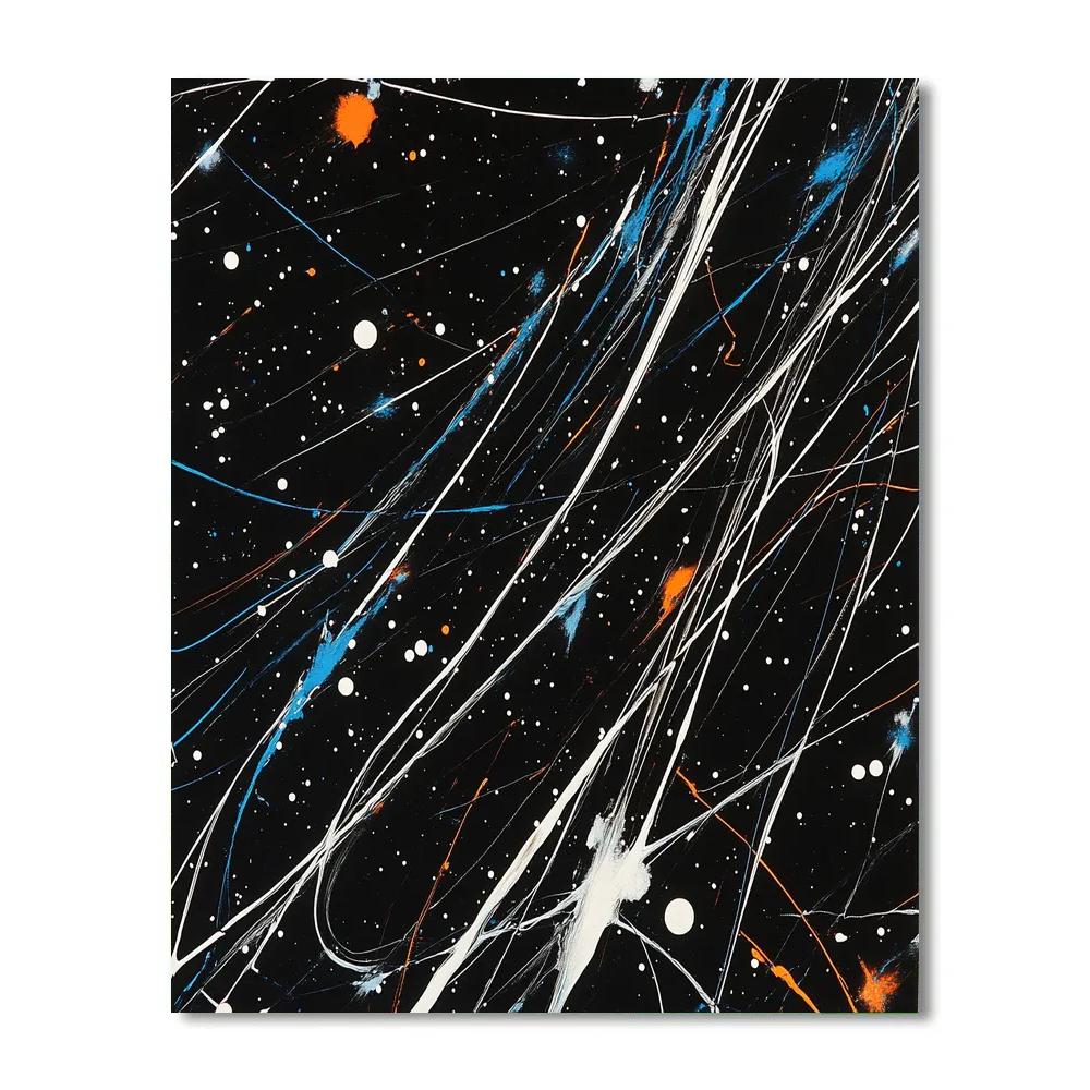 Jackson Pollock Inspired Meteoric Drift Paint by numbers art