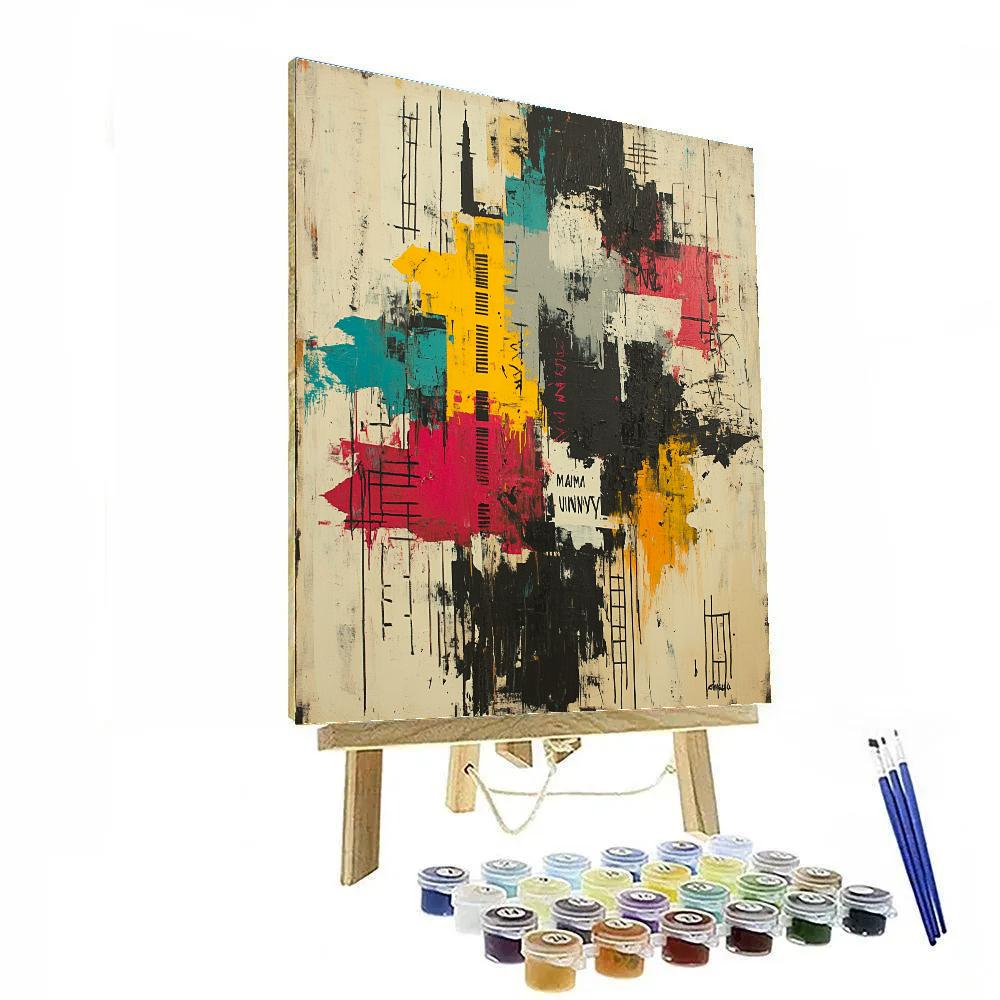 Jean-Michel Basquiat Inspired Urban Rhythm Of Identity Paint by numbers kits
