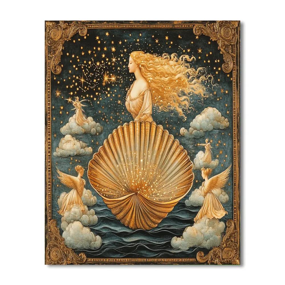 Botticelli Inspired Celestial Birth Of Venus Numbered painting kits