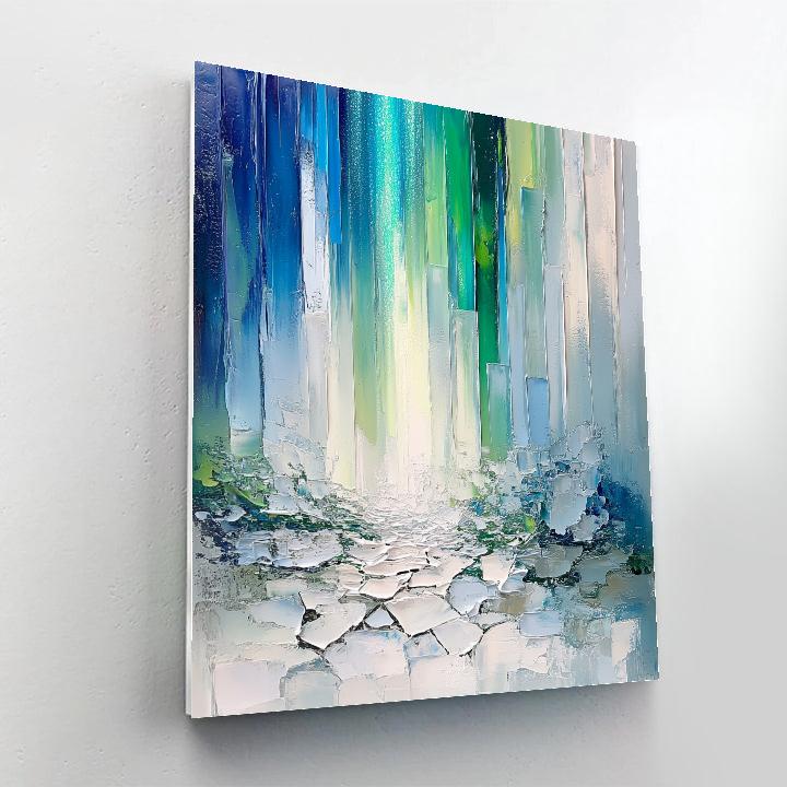 Jean-Paul Riopelle Inspired Glacial Aurora Mosaic painting number kit