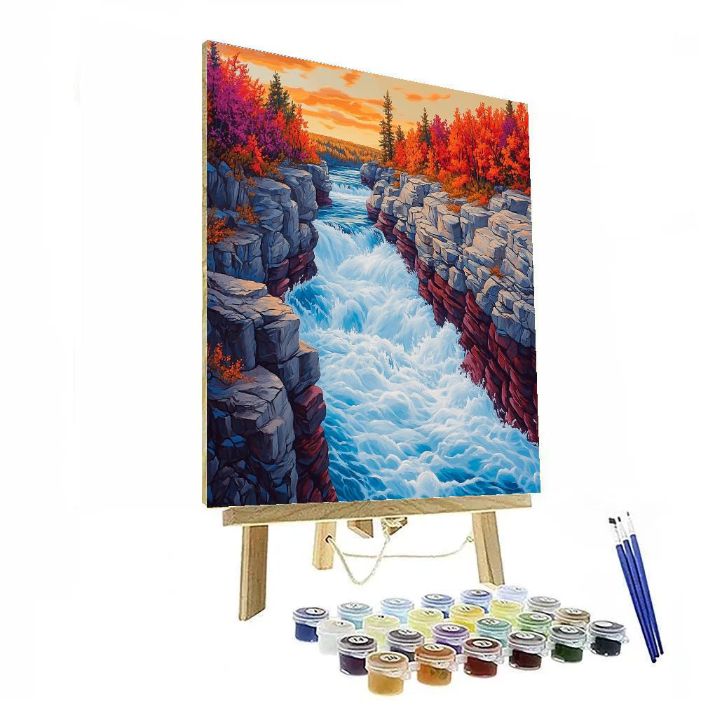 A.Y. Jackson Inspired Autumn Rapids In Algoma paint by numbers