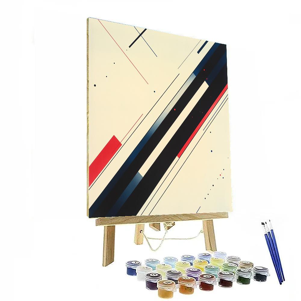 Kazimir Malevich Inspired Stellar Vector Fields Paint by numbers art