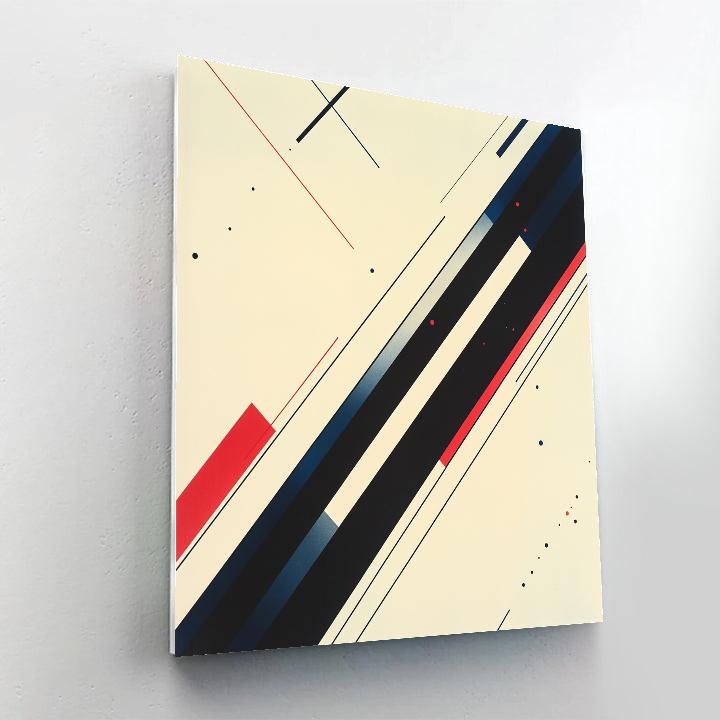 Kazimir Malevich Inspired Stellar Vector Fields Paint by numbers art