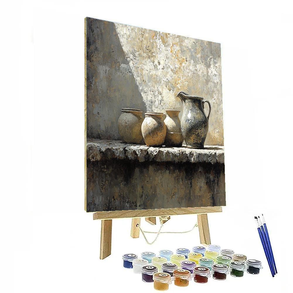 Diego Velázquez Inspired Silvery Bodegon Of Earthen Jars Number painting