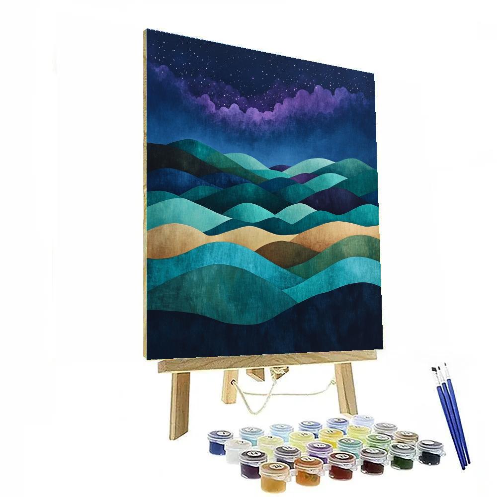 Paul Cezanne Inspired Cosmic Terraced Hills Numbered painting kits