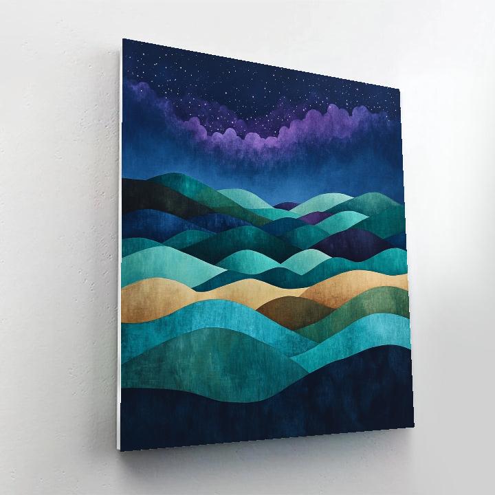 Paul Cezanne Inspired Cosmic Terraced Hills Numbered painting kits