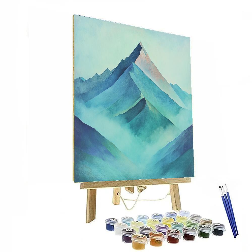 Paul Cezanne Inspired Prismatic Mountain Mist Numbered painting kits