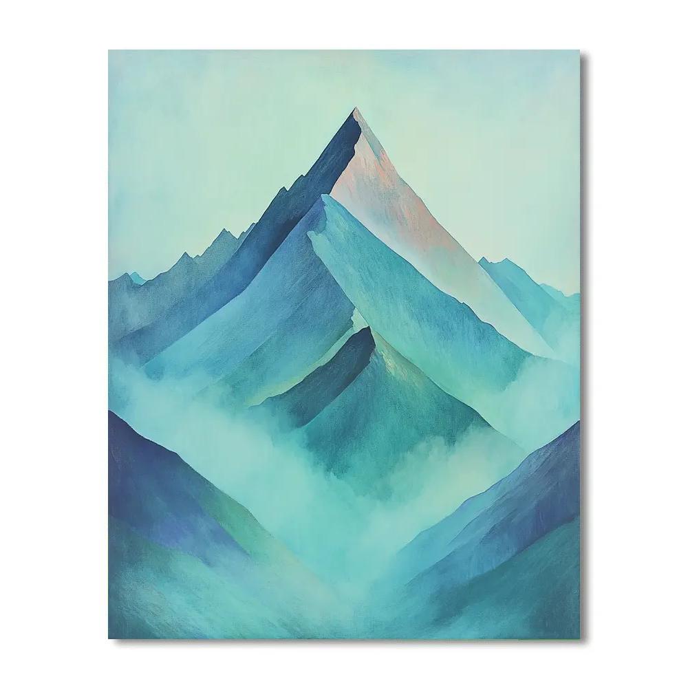 Paul Cezanne Inspired Prismatic Mountain Mist Numbered painting kits