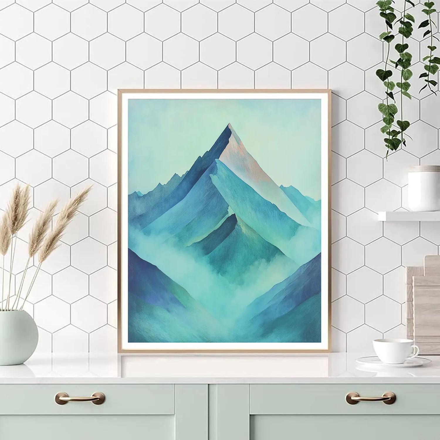 Paul Cezanne Inspired Prismatic Mountain Mist Numbered painting kits