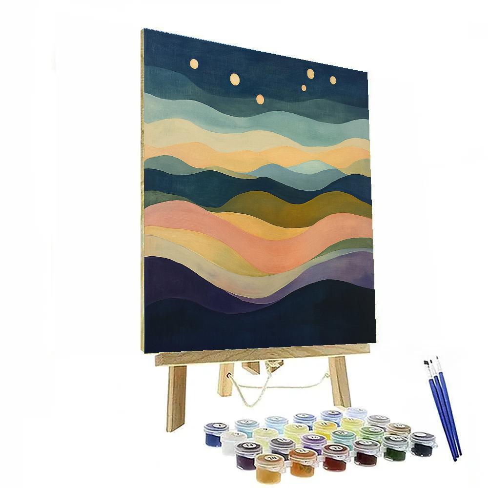 Paul Cezanne Inspired Celestial Color Currents paint by number