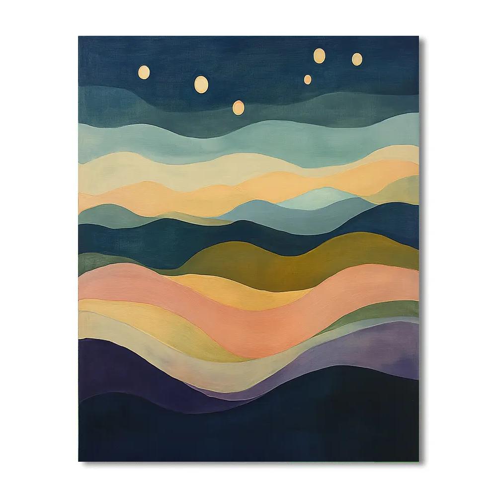 Paul Cezanne Inspired Celestial Color Currents paint by number