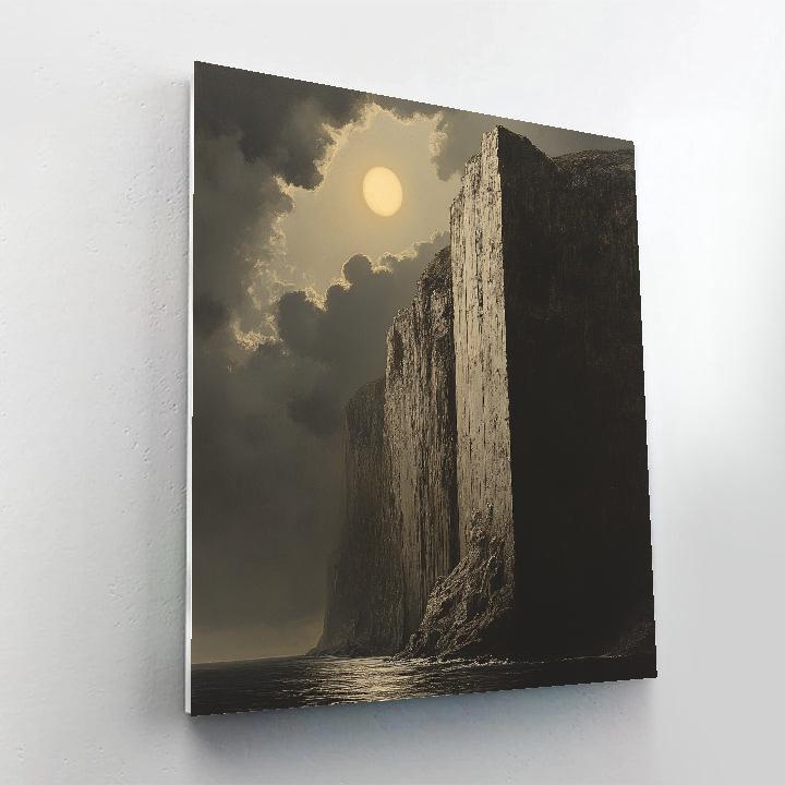 Francisco Goya Inspired Eclipse Over Crumbling Cliff DIY paint by numbers