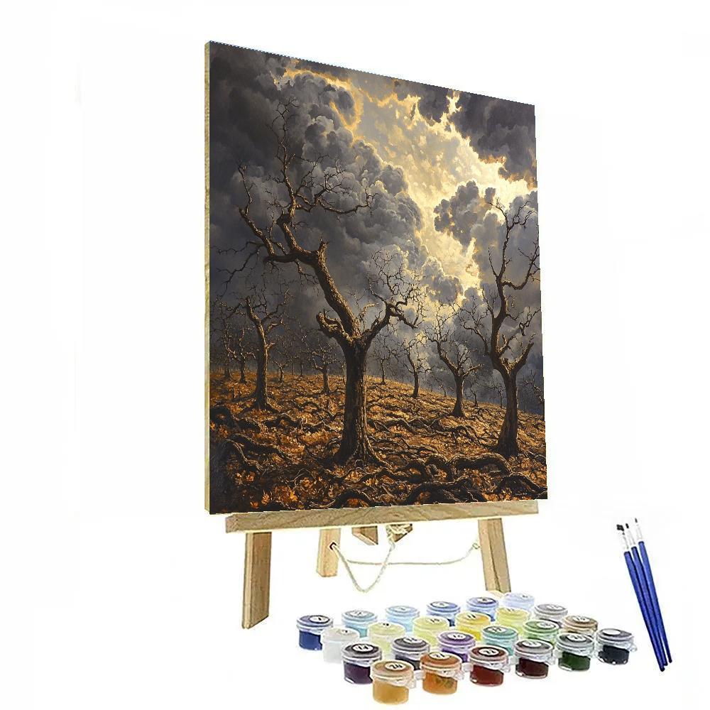 Francisco Goya Inspired Ashen Orchard Before The Storm Number painting
