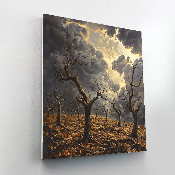 Francisco Goya Inspired Ashen Orchard Before The Storm Number painting