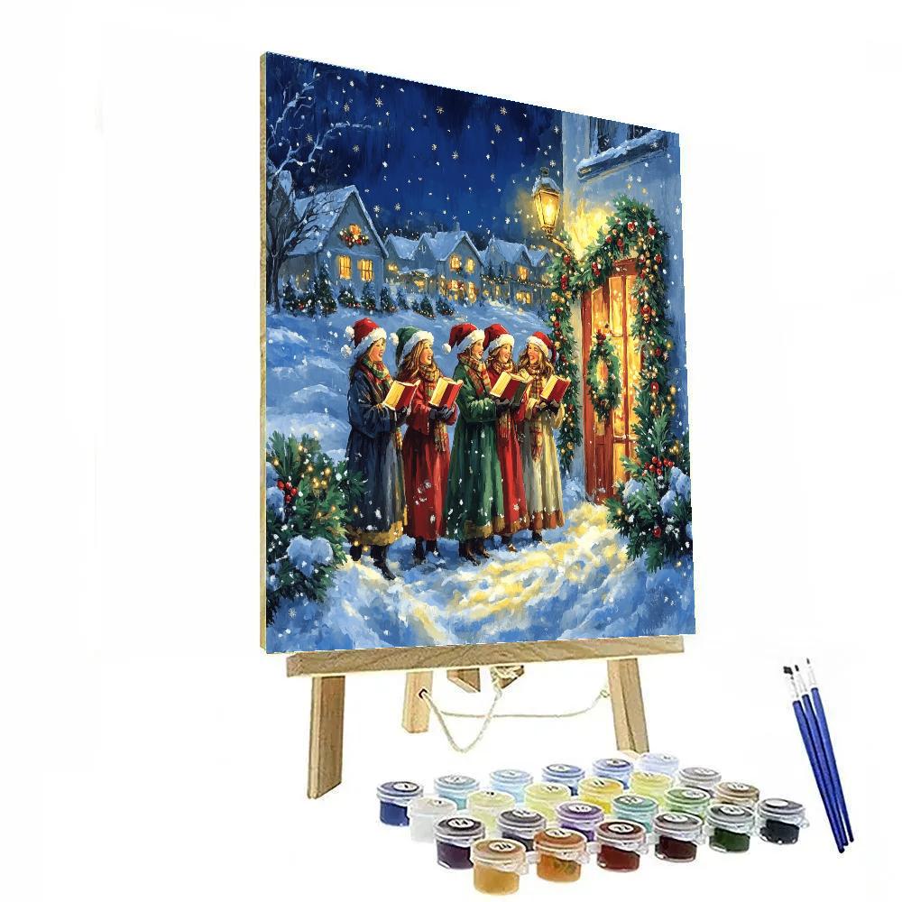 Midnight Snowlit Carol Painting by numbers kit