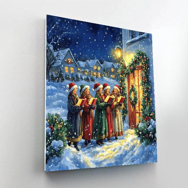 Midnight Snowlit Carol Painting by numbers kit
