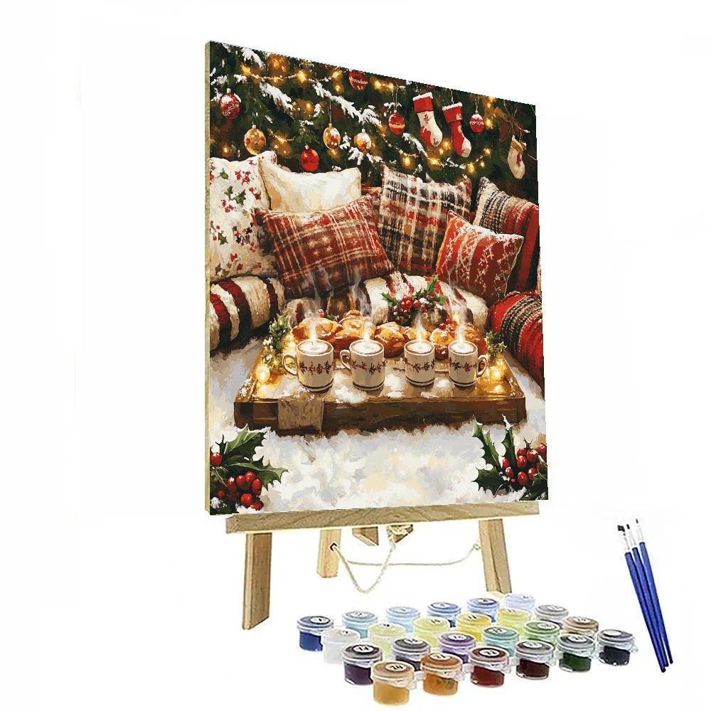 Christmas Cocoa Gathering Painting by numbers kit