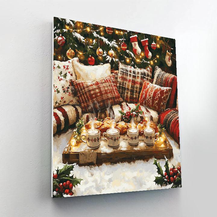Christmas Cocoa Gathering Painting by numbers kit