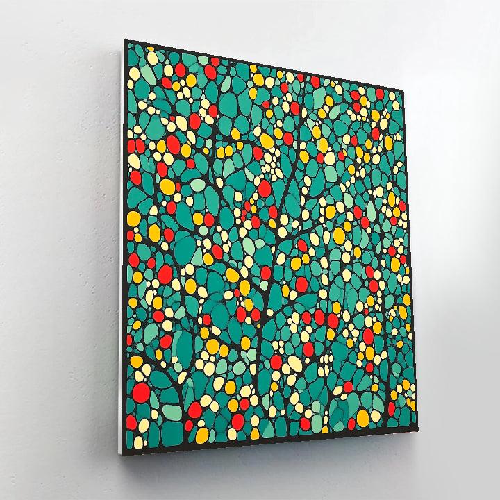 Yayoi Kusama Inspired Garden Of Recursive Patterns Paint by numbers art