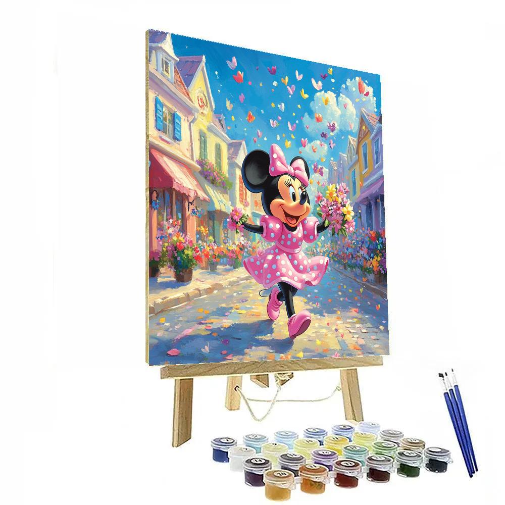 Minnie Mouse Springtime Parade Disney Inspired paint by numbers