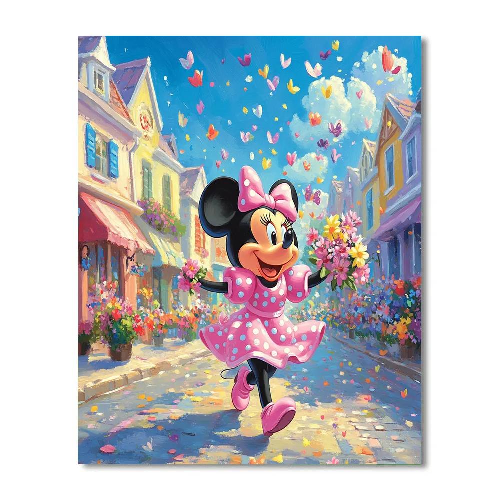 Minnie Mouse Springtime Parade Disney Inspired paint by numbers