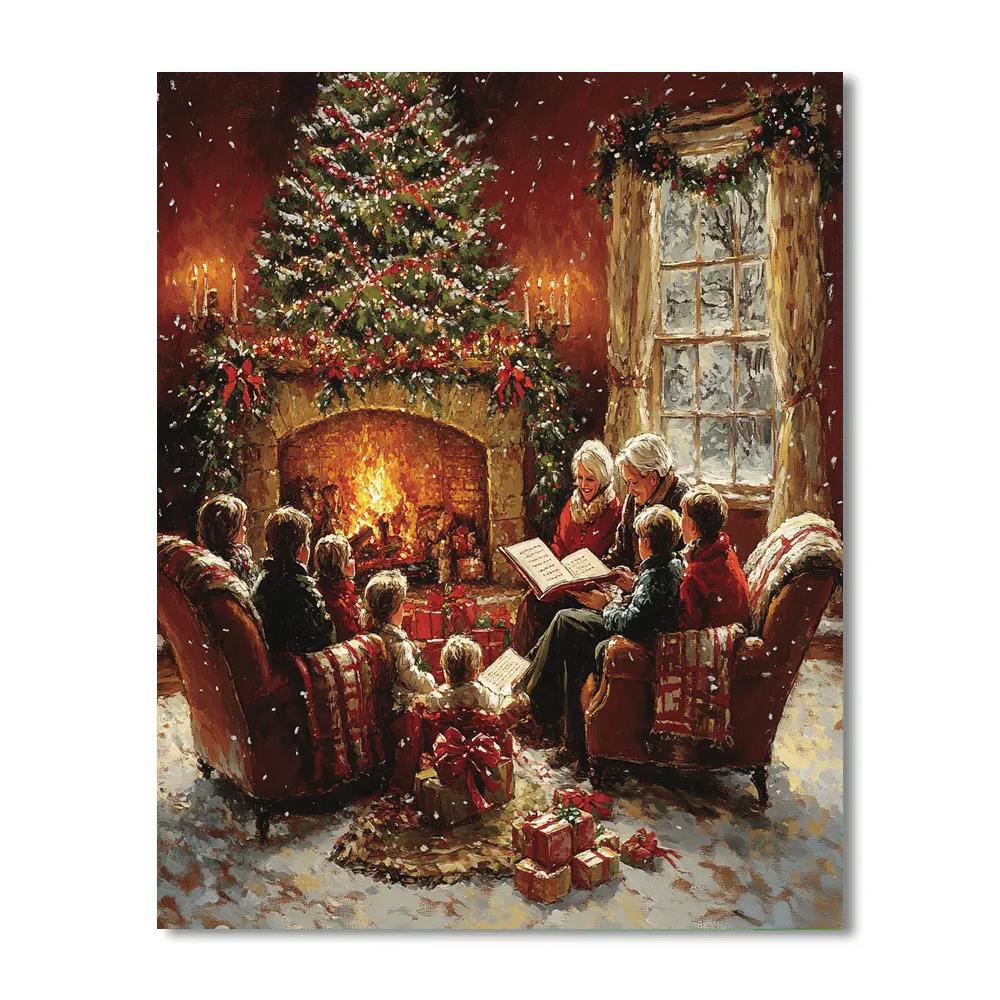Christmas Eve Story Circle paint by numbers