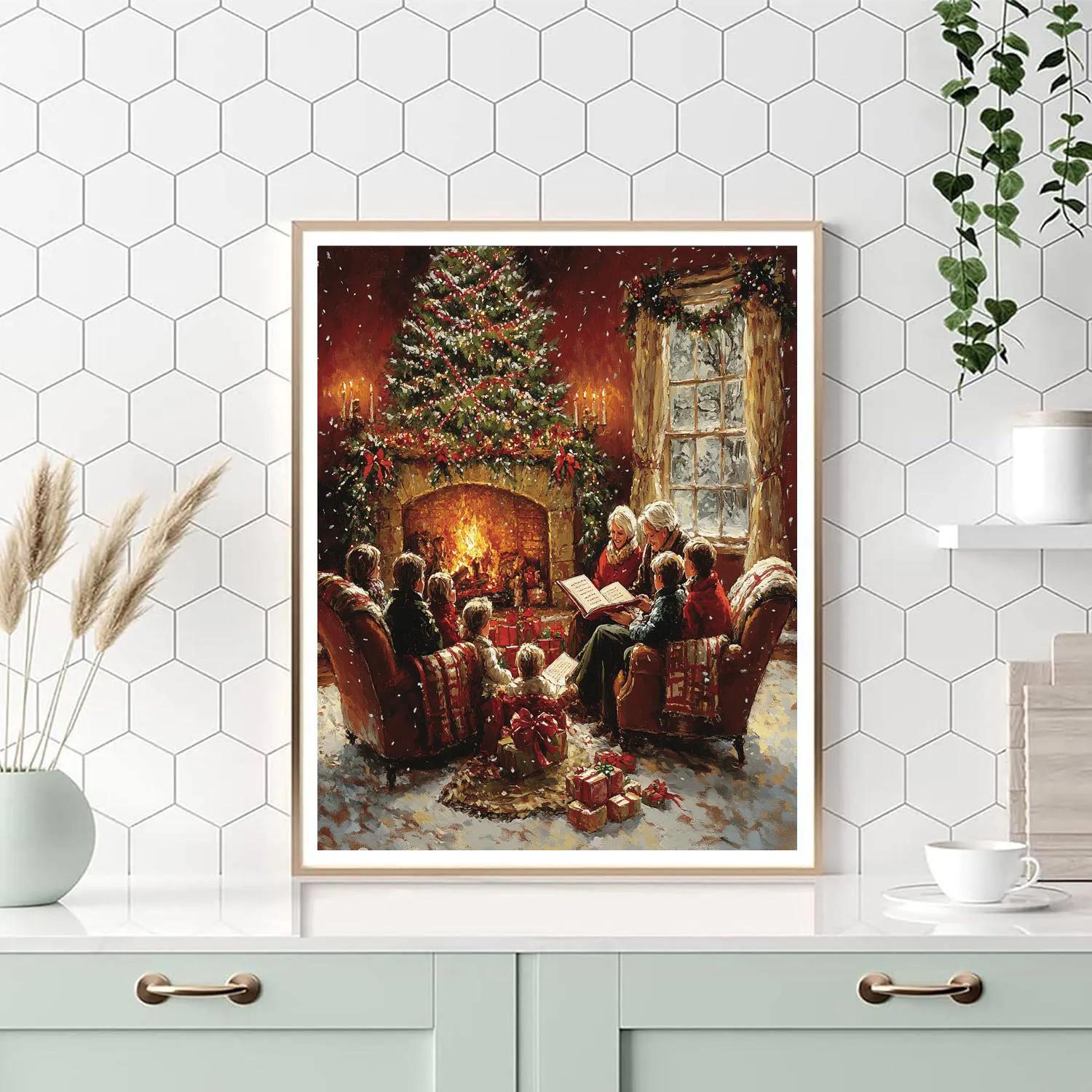 Christmas Eve Story Circle paint by numbers