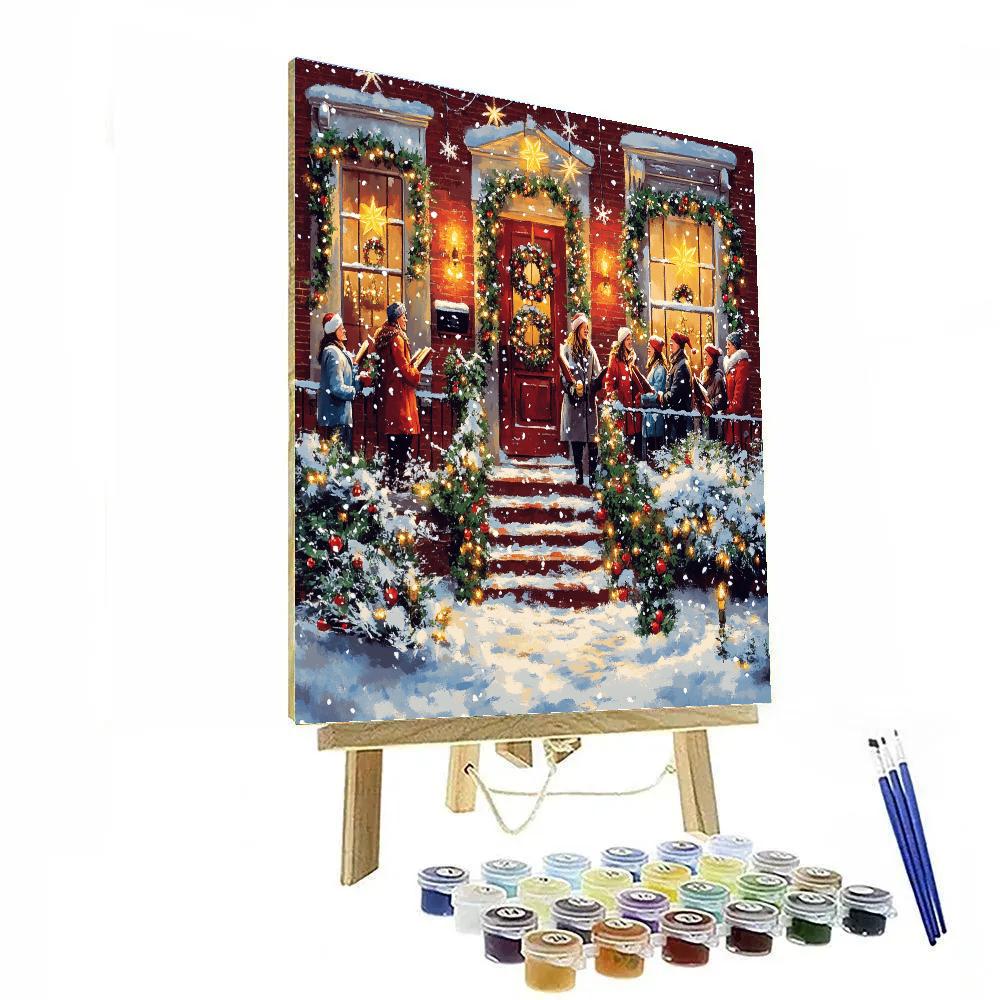 Festive Winter Window Concert painting number kit