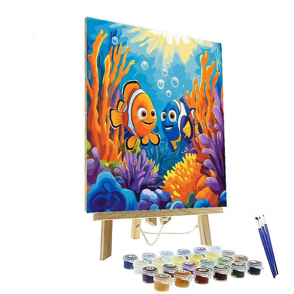 Dory And Nemo Reef Hide And Seek Disney Inspired paint by numbers