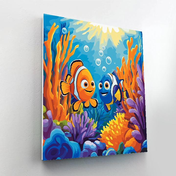 Dory And Nemo Reef Hide And Seek Disney Inspired paint by numbers