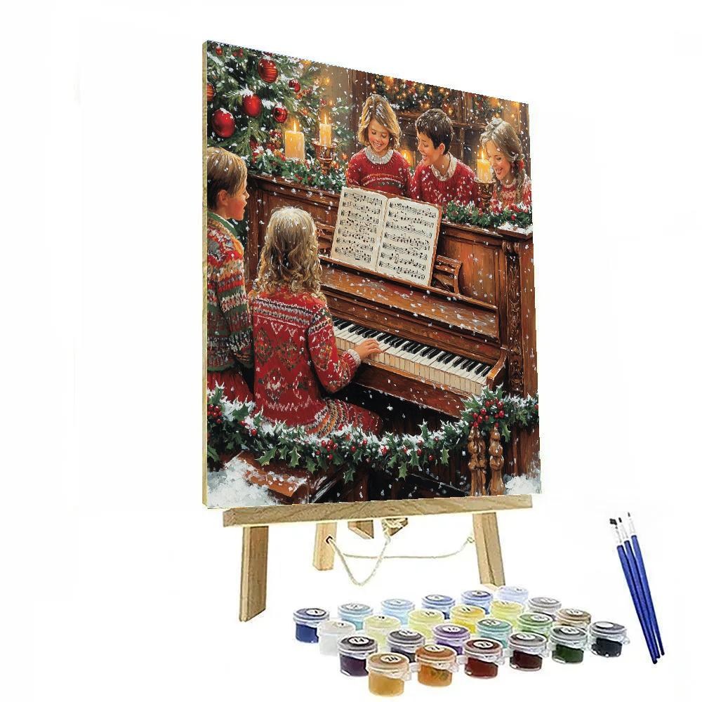Garlands Around The Piano Paint by numbers art