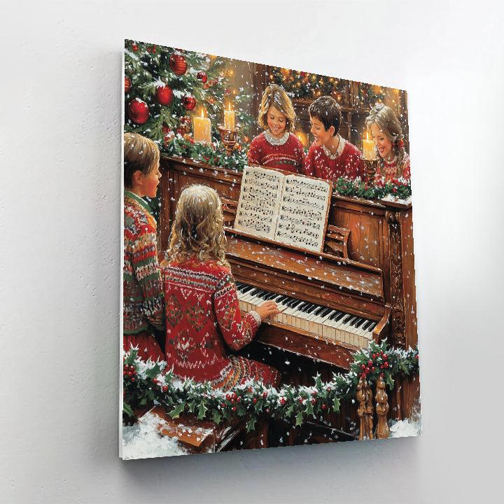 Garlands Around The Piano Paint by numbers art