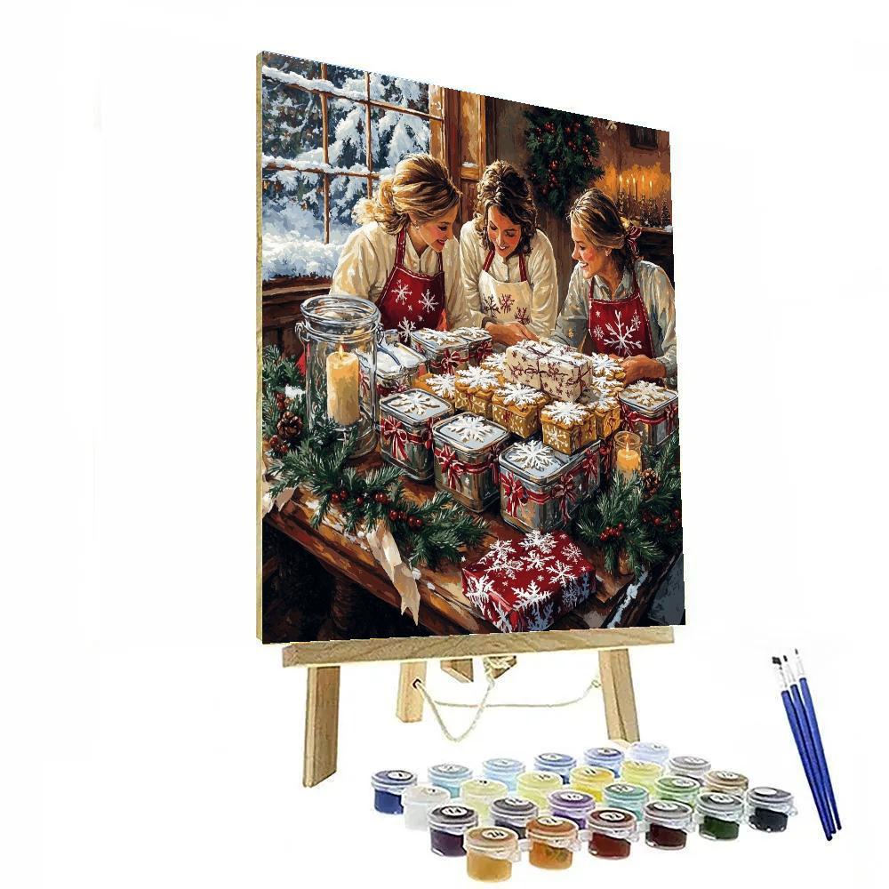 Snowflake Cookie Exchange Paint by numbers kits