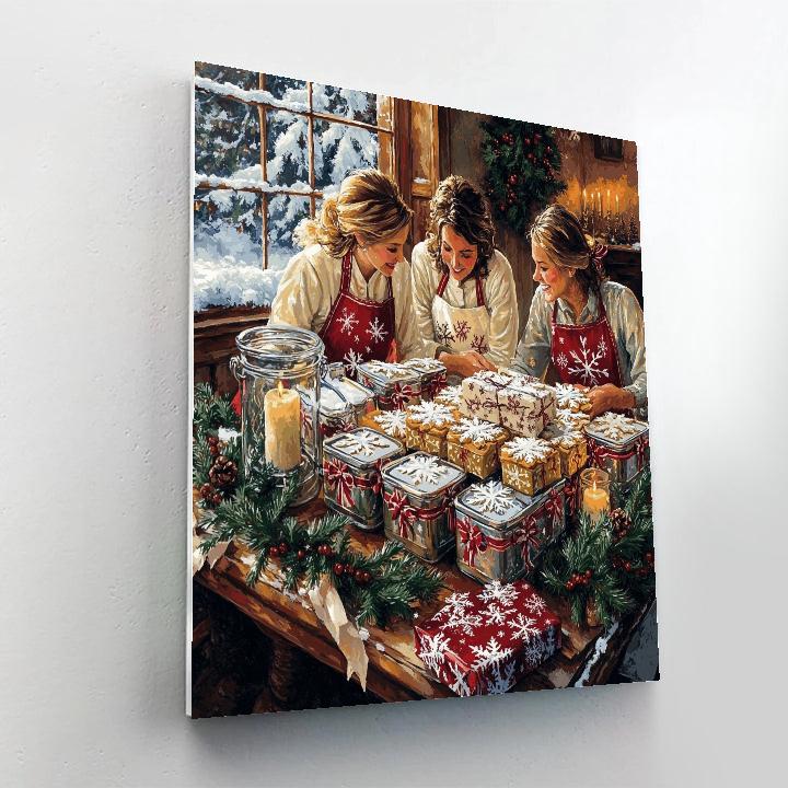 Snowflake Cookie Exchange Paint by numbers kits