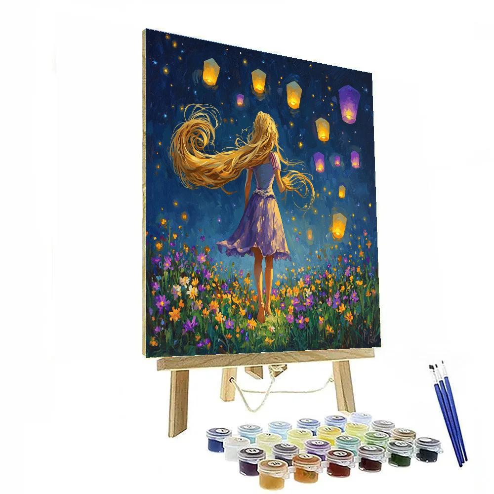 Rapunzel Lantern Meadow Discovery Disney Inspired paint by number