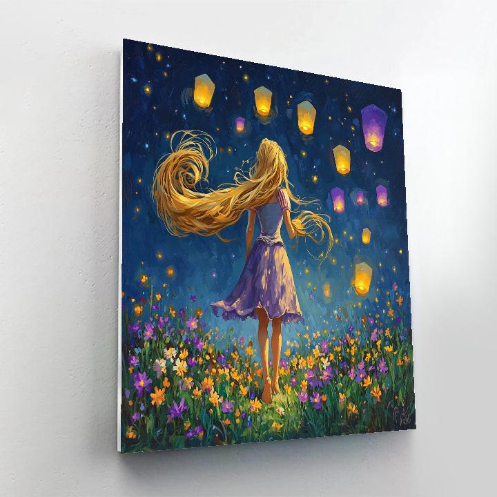 Rapunzel Lantern Meadow Discovery Disney Inspired paint by number