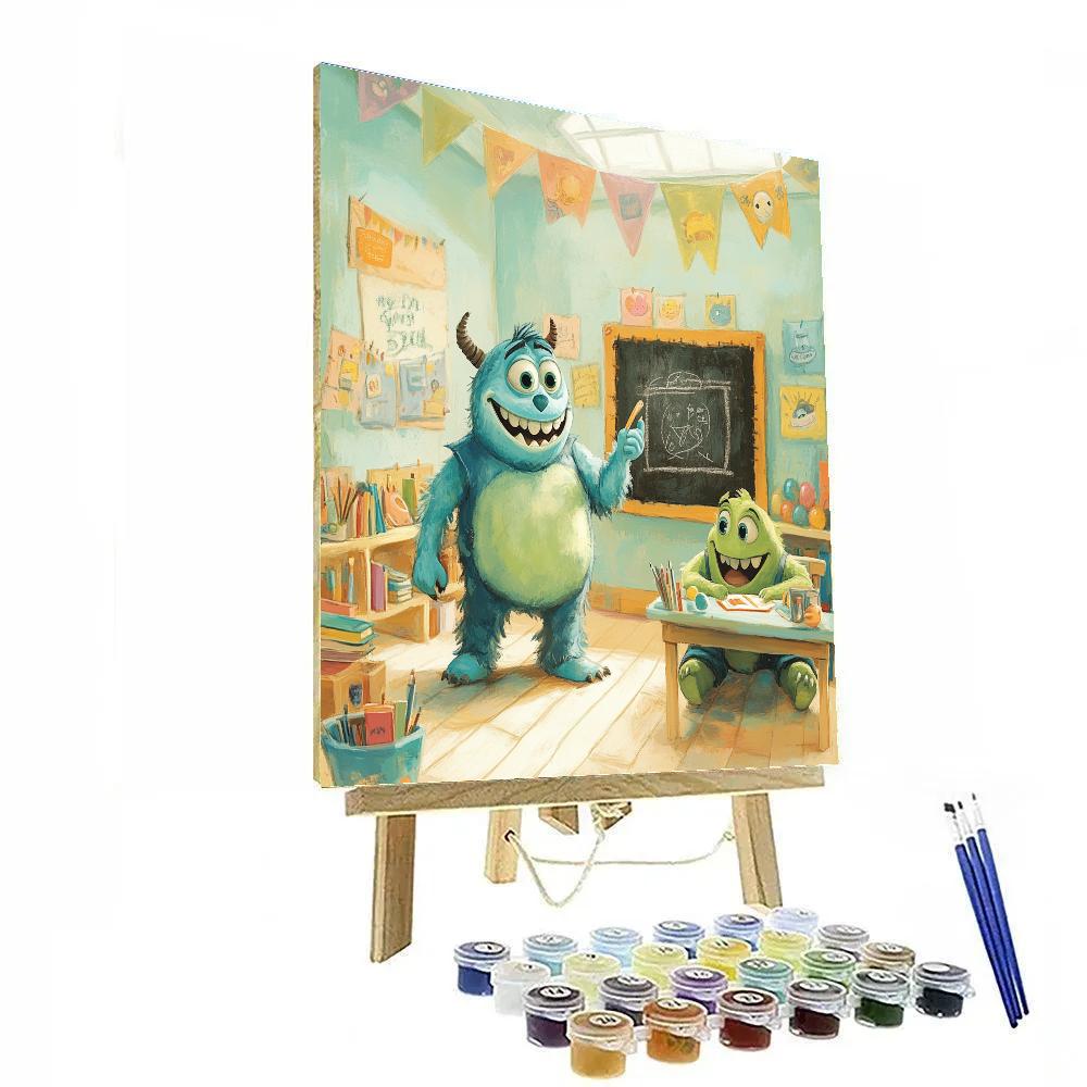 Mike Wazowski And Sulley Monster Classroom Fun Disney Inspired Number painting