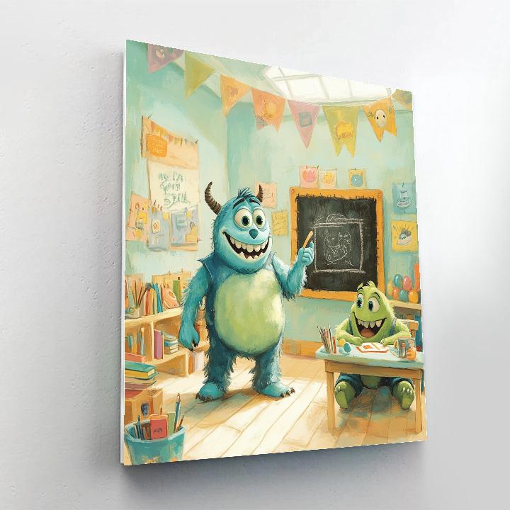 Mike Wazowski And Sulley Monster Classroom Fun Disney Inspired Number painting