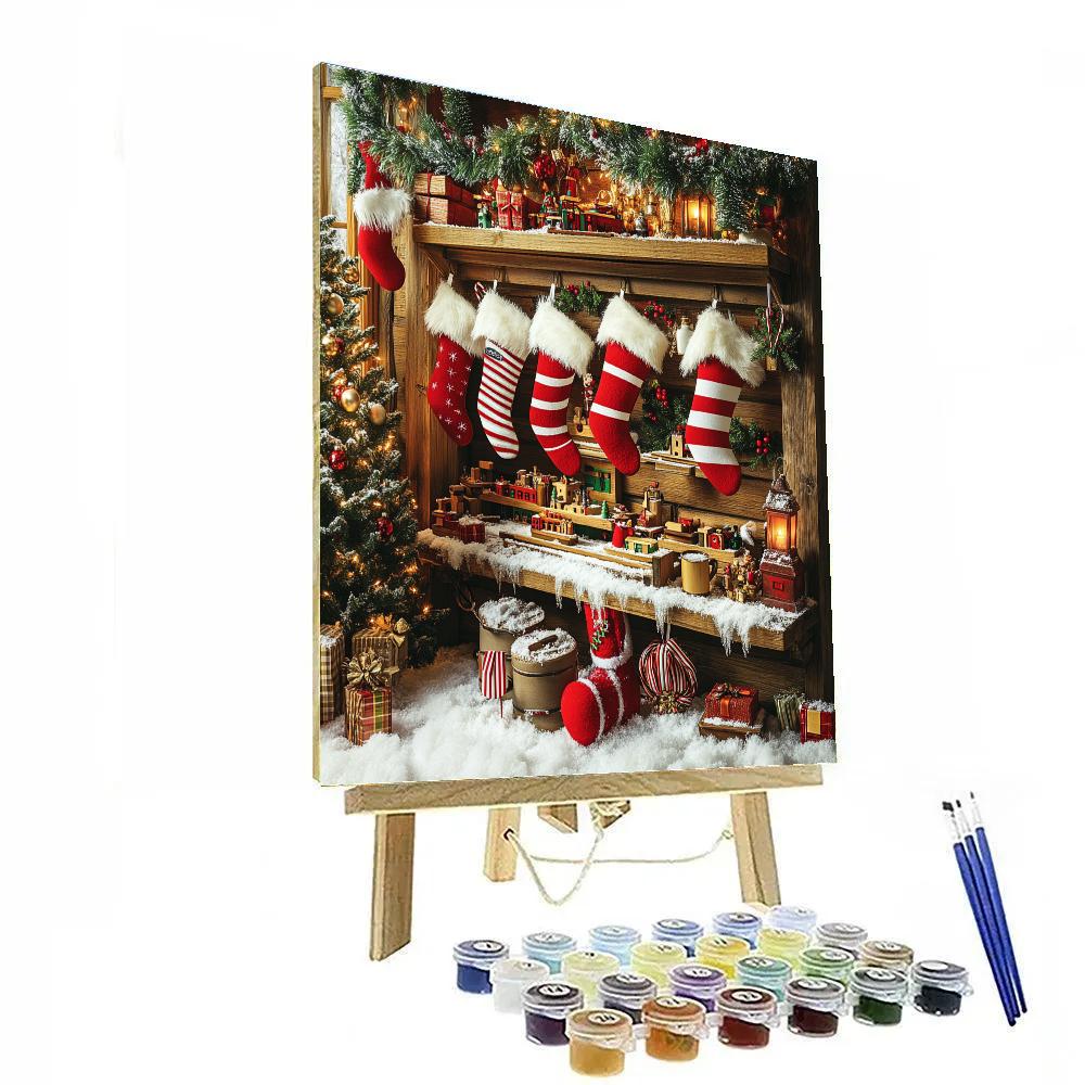 North Pole Toy Workshop Break Numbered painting kits